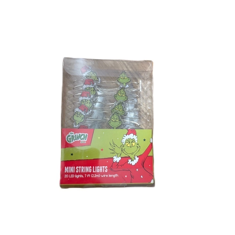 Dr. Seuss Grinch Mini String Lights NEW Christmas Battery Operated